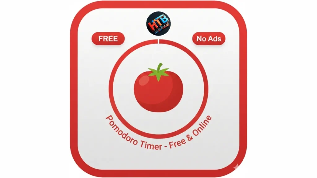 Free online Pomodoro timer with circular progress ring and realistic tomato animation