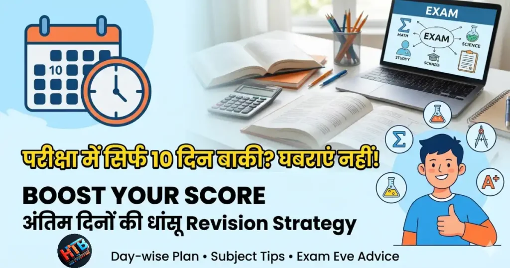बोर्ड परीक्षा के आखिरी 10 दिन में revision कैसे करें – class 10 और 12 के लिए effective study strategy